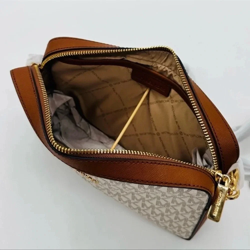 Michael Kors Large EW Crossbody Bag & Large Trifold Wallet Brown | BUNDLE DEAL
